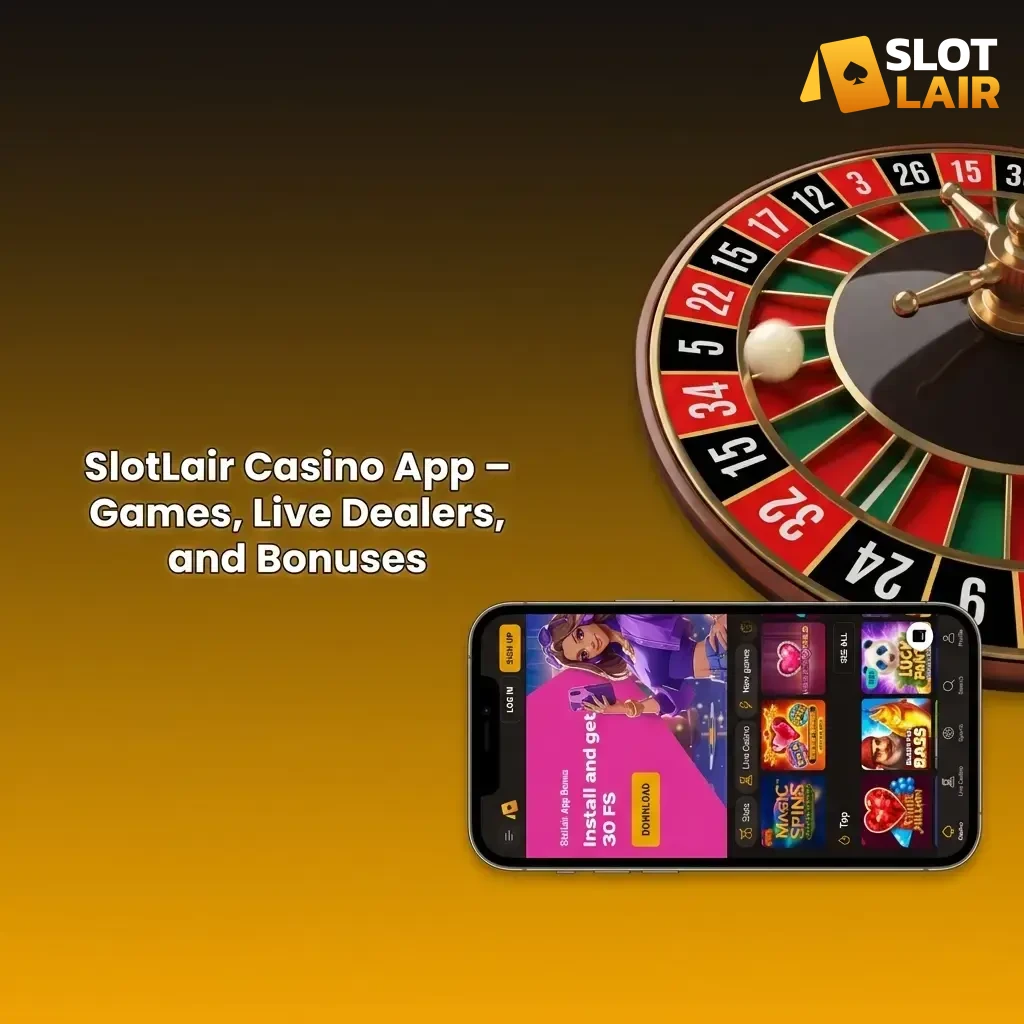 Switch between betting and casino play on the SlotLair app.
