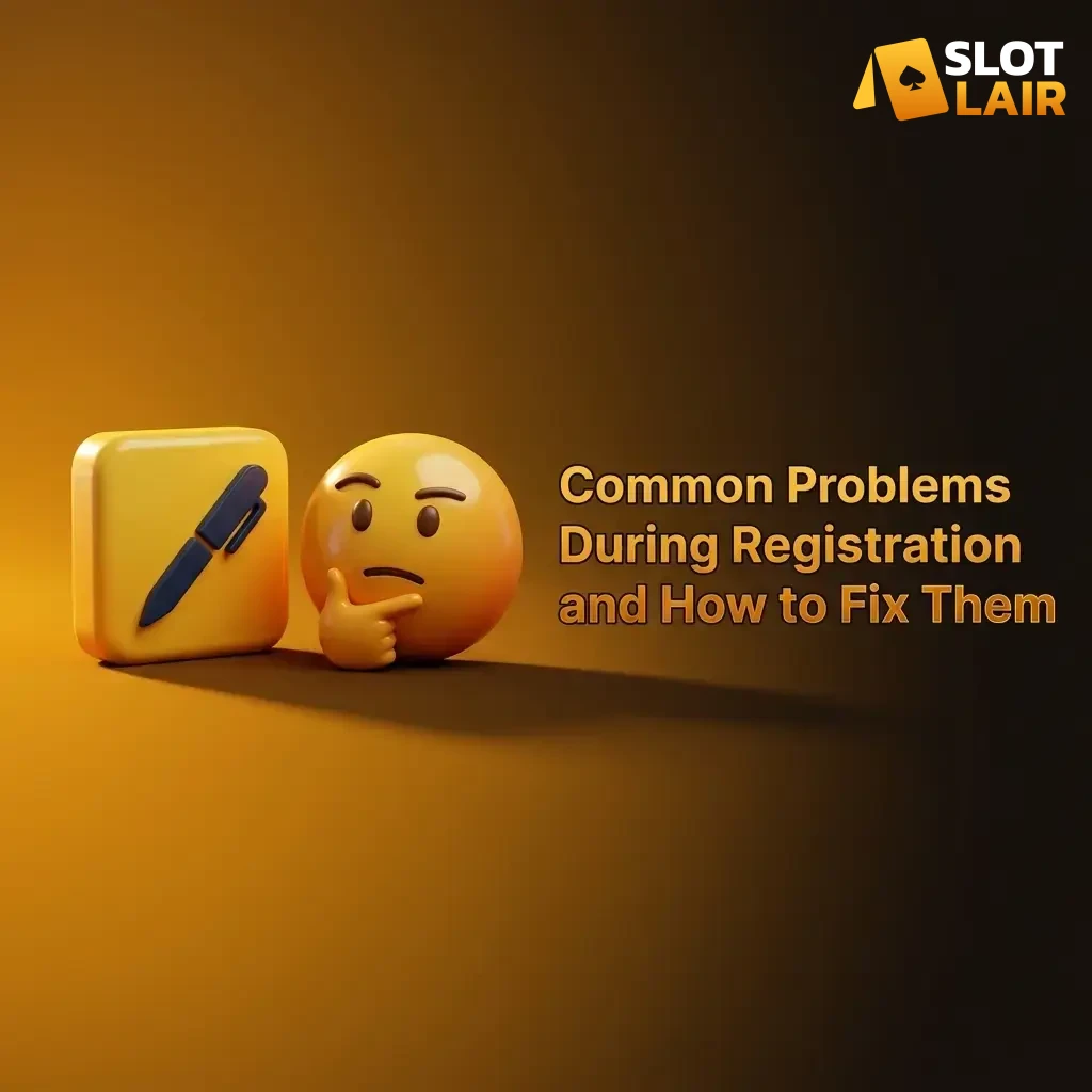 Contact SlotLair support if you face problems during registration.