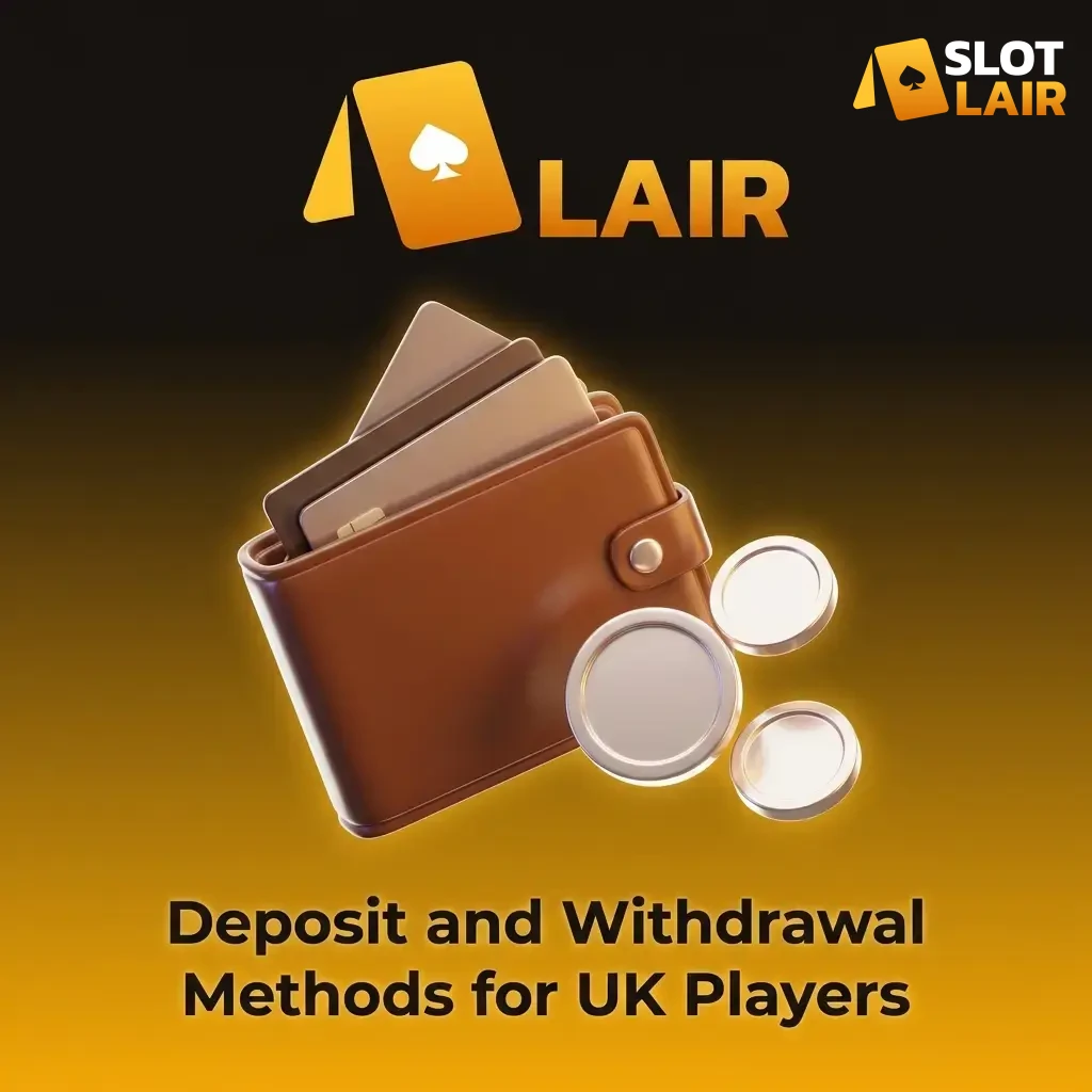 Choose your preferred payment method at SlotLair in the UK.