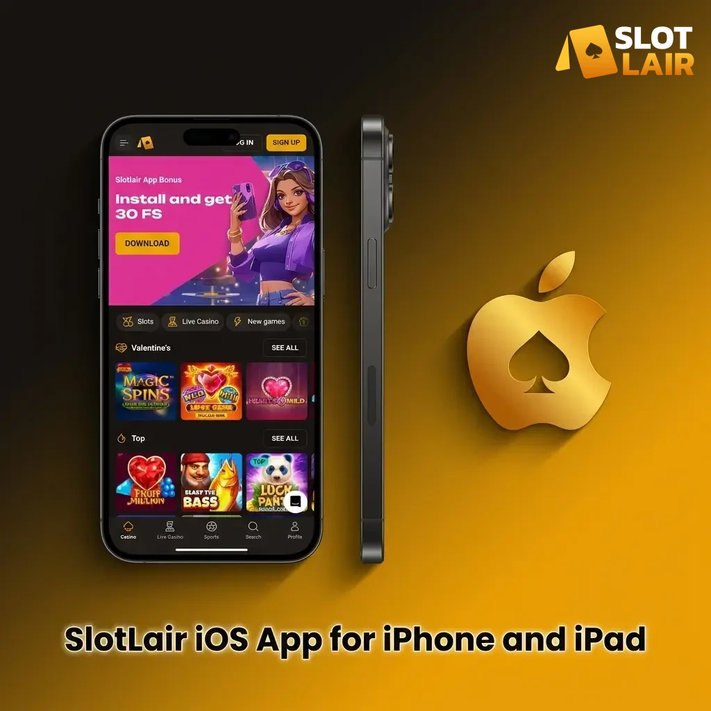 Download the free SlotLair iOS app for iPhone and iPad.