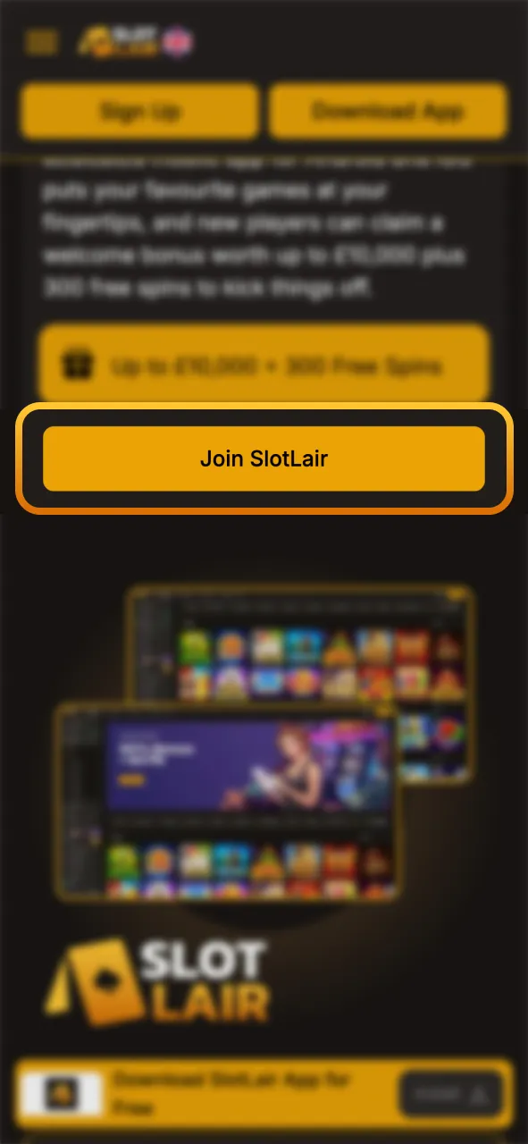 Register or log in at SlotLair to start your gaming journey.