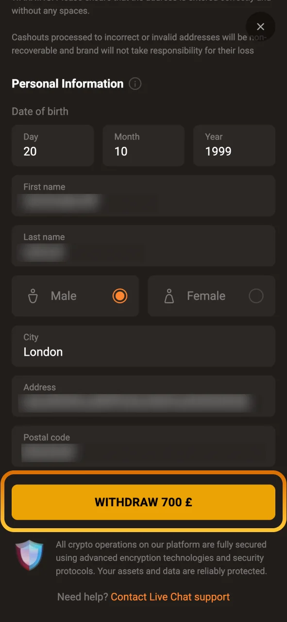 Confirm your SlotLair withdrawal request to finalize the payout.